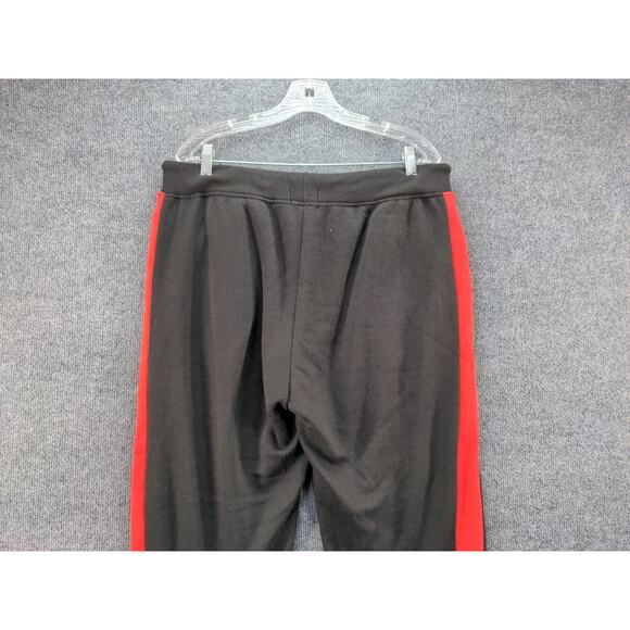 Mens BooHoo MAN Athletic Jogger Pants Size XL Black & Red Logo - Picture 5 of 12